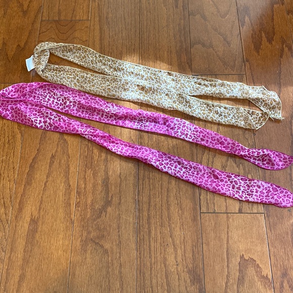 Tan and Pink Leopard Scarves - Picture 1 of 1